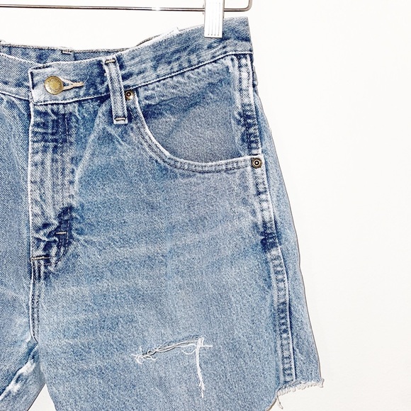 VINTAGE WRANGLER Denim Cutoff Shorts Hi-Rise - Picture 2 of 6